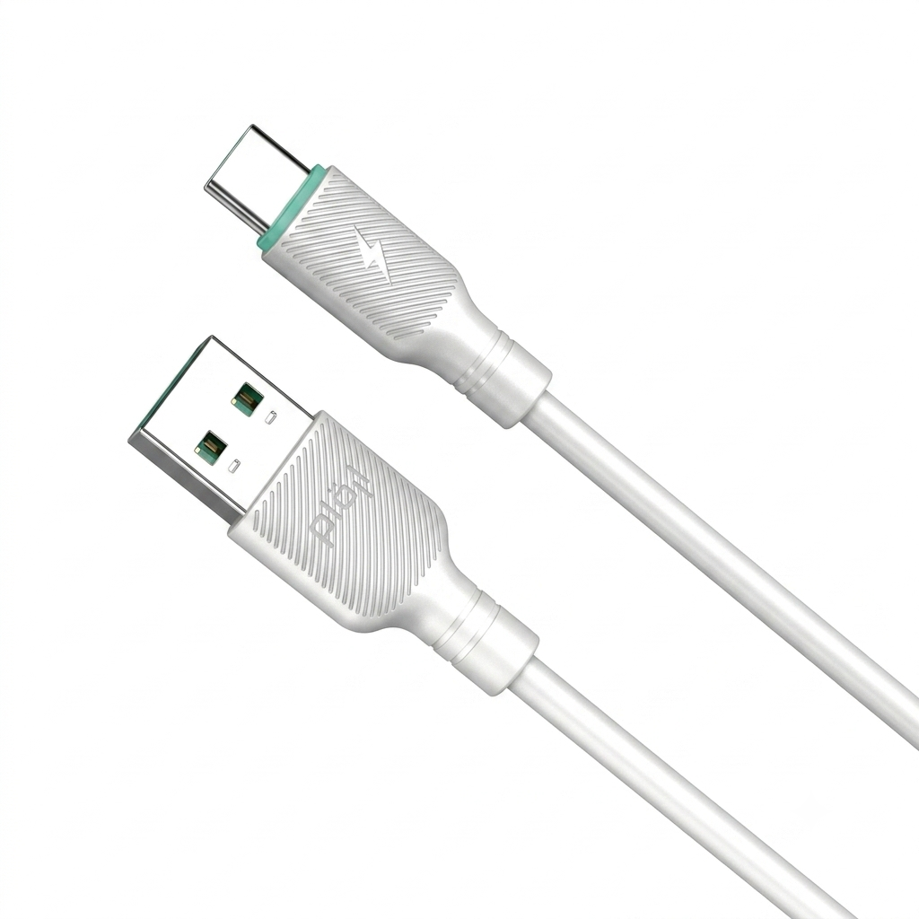 كابل USB-A إلى Type-C أبيض