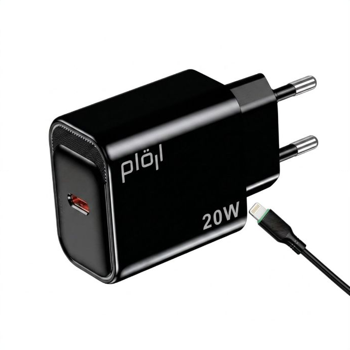 طقم شاحن جداري PD 20W مع كابل Type-C إلى Lightning